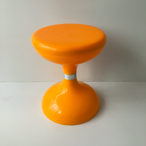 tabouret tulipe diabolo robur sgabello italian plastic space age vintage design stool orange