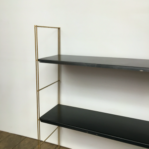 etagere murale tomado string metal noir et or lartetlafaçon galerie vintage scandinave brocante batignolles zoom bis