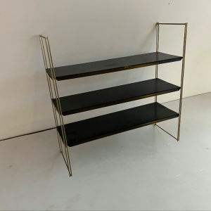 etagere murale tomado vintage metal noir et or secondemain brocante paris batignolles