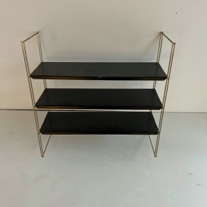 etagere tomado vintage metal noir et or